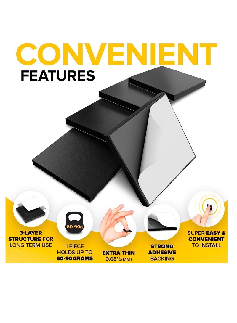 GUDOO 110 Pieces Magnetic Squares Square Magnets with 3M Strong Self Adhesive Backing Tape Perfect for DIY Art Projects Whiteboards and Fridge Magnet Square Tape 20mm x 20mm - Image 4