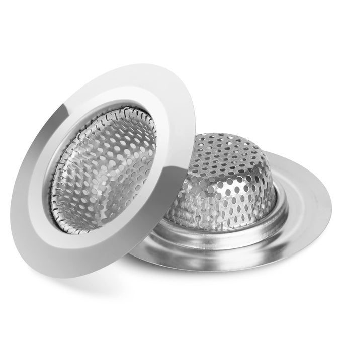 2PCS BATHTUB DRAIN STRAINER 279 INCH BATHTUB FLOOR SHOWER HAIR DRAIN CATCHER COVER STAINLESS STEEL BATHROOM SINK STRAINER FILTER BASKET FOR BATHROOM SINK WASH BASIN