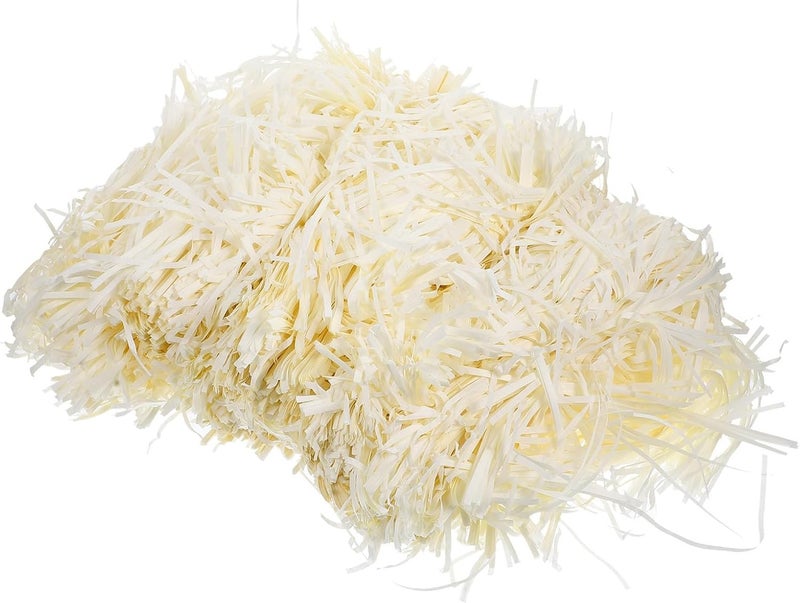 Ciieeo Decorative Raffia Grass Paper Filler 500g Beige Crinkle Shredded Packing Box Stuffing for Boxes Basket Filling and Packaging Supplies - Image 1