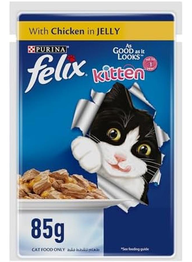 Felix As Good As It Looks Kitten With Chicken In Jelly 85G Pack Of 24 - Image 2