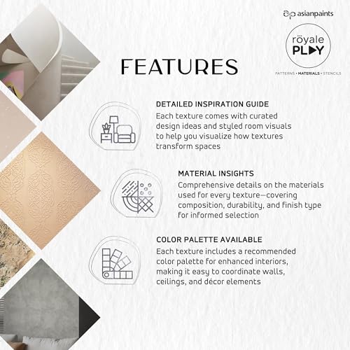 Asian Paints Royale Play Textures - LUXE Collection Touch & Feel Swatch Book | 10+ Luxurious Textures & 80+ Colours for Elegant Interiors - Image 3