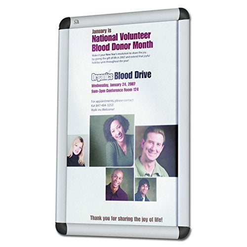 Quartet Improv Clip Frame Sign, 11 x 17 Inches, Table-Top or Wall-Mount, Aluminum Frame (CF1711) - Image 2