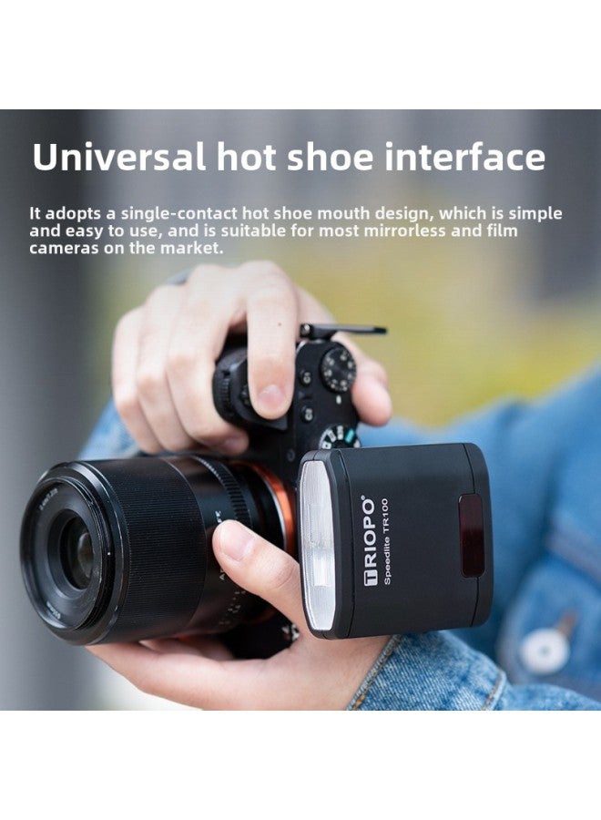 Jiebao TR100 Mini Flash Micro Single Digital Film Camera External Top Universal Hot Shoe Light Flash-Color:Tr100  + G4 Flash Trigger  - Image 4