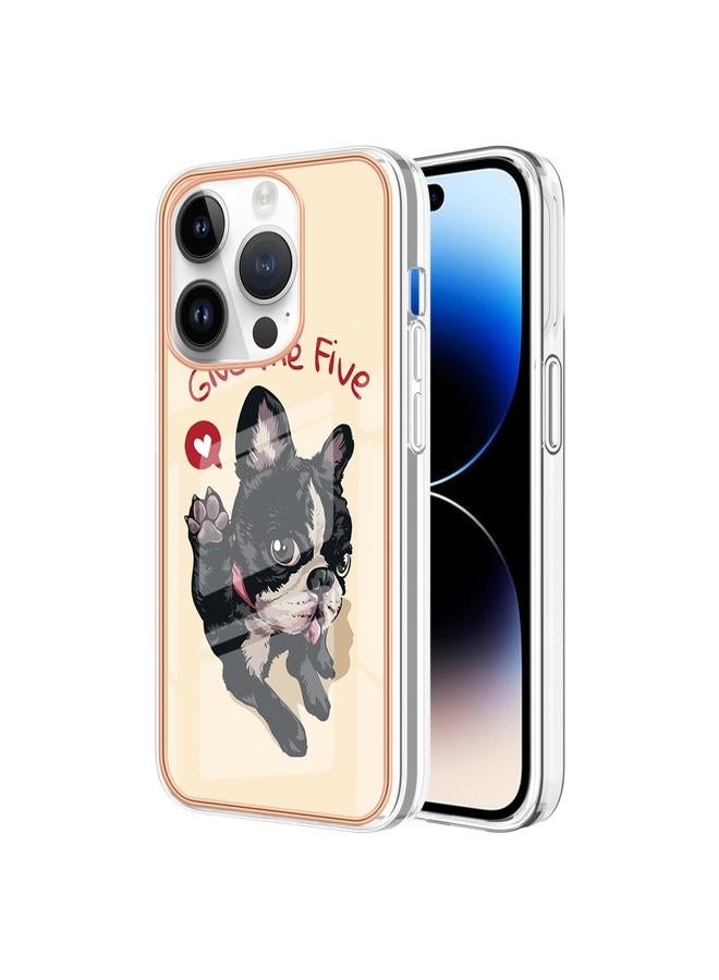 اس-توب جراب لهاتف iPhone 14 Pro، جراب هاتف IMD مزدوج الجوانب مطلي بالرخام الكهربائي - Image 1