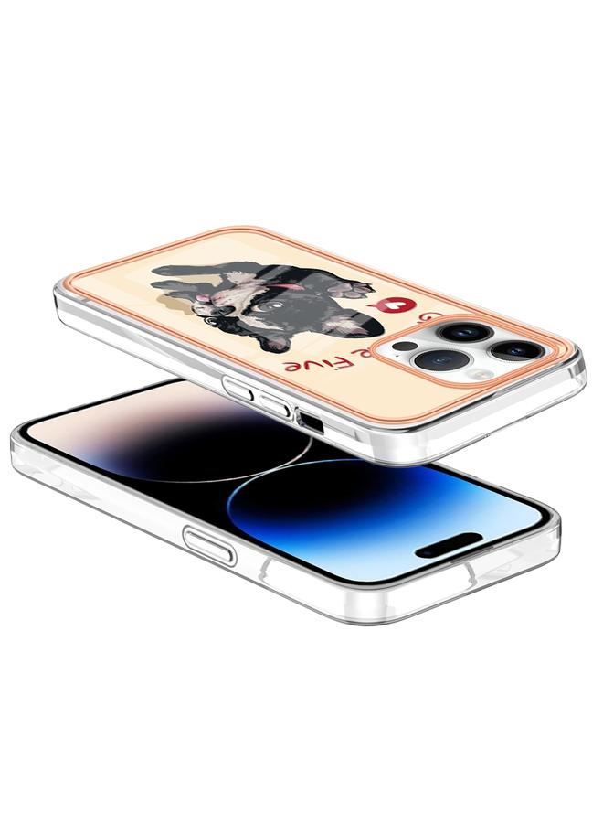 اس-توب جراب لهاتف iPhone 14 Pro، جراب هاتف IMD مزدوج الجوانب مطلي بالرخام الكهربائي - Image 3