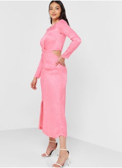 Round Neck Ruched Dress