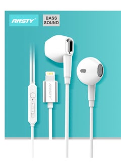 ANSTY In ear Earphone compatible with Iphone 14, 13, 12, 11, X Max Clear Sound, Volume Control, White - pzsku/Z0762B10B971A4EE827E3Z/45/1741253289/90468ddb-ced9-48e7-a68a-b606c1160bde