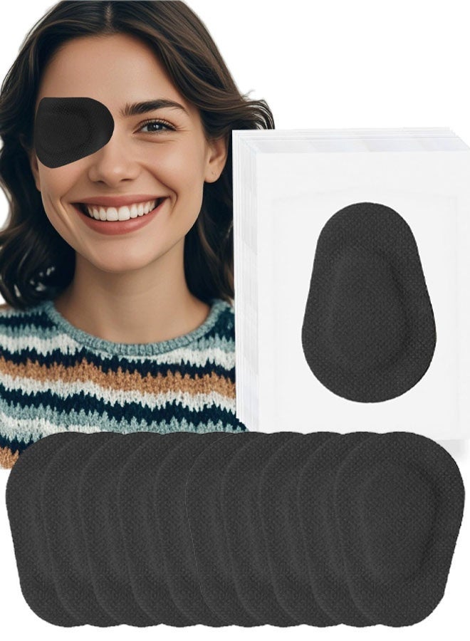 ١٠ قطع من ضمادات العين اللاصقة للبالغين، ضمادات عين طبية للاستخدام مرة واحدة، ضمادات عين قابلة للتنفس لعلاج كسل العين (الغمش) وكسل العين، ضمادات لاصقة خالية من اللاتكس - Image 1