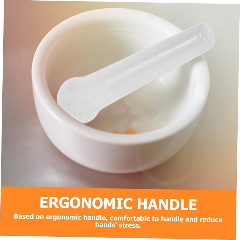 White Ceramic Pestle For Grinding Garlic Herbs Spices And Kitchen Prep - Image 5