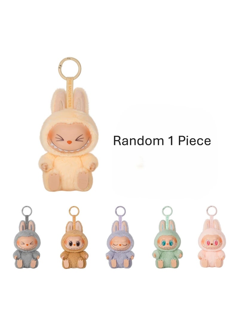LABUBU Labubu Plush Toy Collection, Monster Dolls with Hanging Loop, Assorted Pastel Colors Blind Box, Big Into Energy Version 2 Series, 1PCS Random Color 