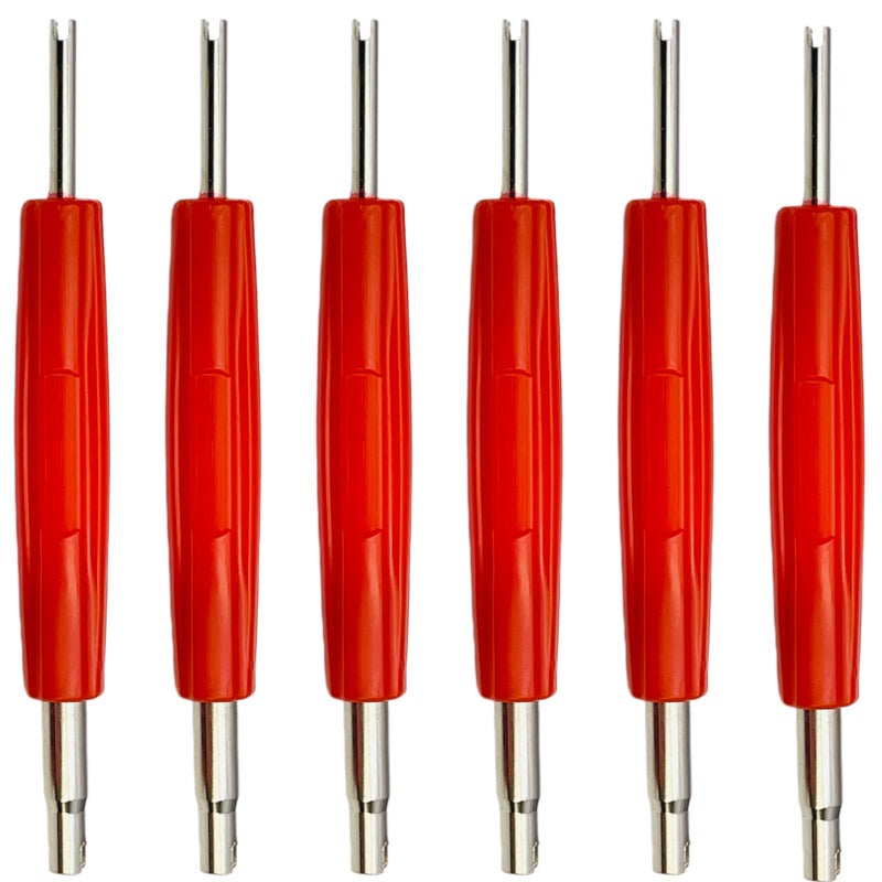 VOTNMIC 6Pcs R134A R12 AC HVAC Valve Core Removal Tool SetDual Heads Valve Core Remover Schrader Valve Stem Core Remover Tool Air Conditioning Line Repair Tools for HVAC R22 R12 R410A AC System - Image 3