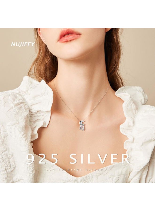 NUJIFFY 925 Sterling Silver Charms Beads for Bracelets & Necklaces, Moon Dream Catch Charm Boho Style Feather Shaped Retro Charm Birthday Gifts Jewelry for Women Men Teens - Image 4