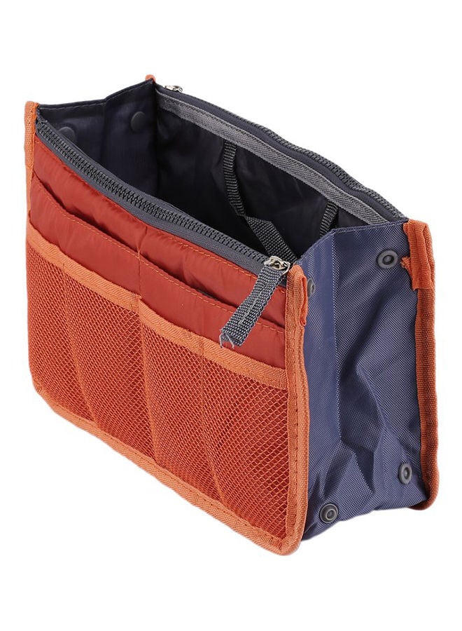 NIBEMINENT Cosmetic Organizer Handbag Orange - Image 1