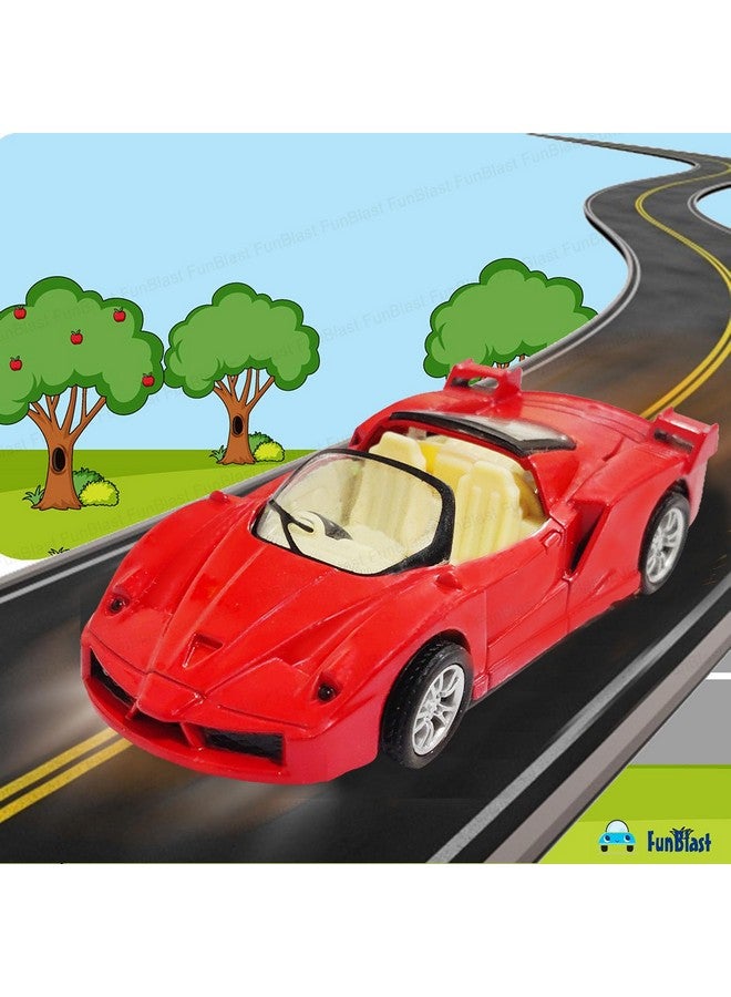 فنبلاست سيارة FunBlast Die Cast Metal للأطفال - سيارة لعبة سحب للخلف، لعبة سيارة معدنية واقعية، سيارة ألعاب للأولاد، هدية عيد ميلاد للأولاد، لعبة للأطفال بعمر 3 سنوات فما فوق (أحمر) - Image 3