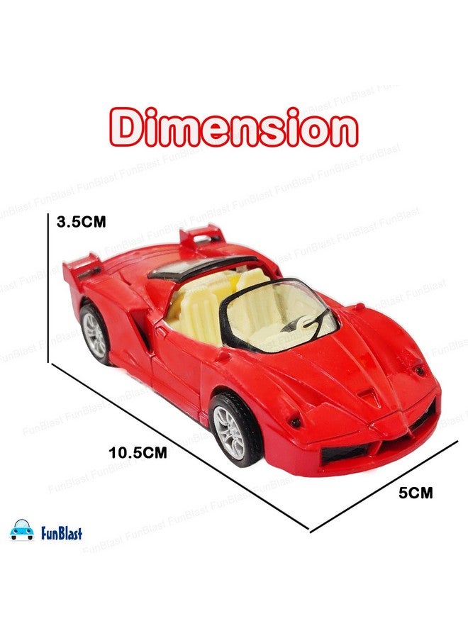 فنبلاست سيارة FunBlast Die Cast Metal للأطفال - سيارة لعبة سحب للخلف، لعبة سيارة معدنية واقعية، سيارة ألعاب للأولاد، هدية عيد ميلاد للأولاد، لعبة للأطفال بعمر 3 سنوات فما فوق (أحمر) - Image 2