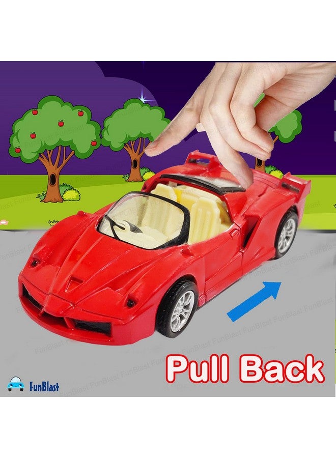 فنبلاست سيارة FunBlast Die Cast Metal للأطفال - سيارة لعبة سحب للخلف، لعبة سيارة معدنية واقعية، سيارة ألعاب للأولاد، هدية عيد ميلاد للأولاد، لعبة للأطفال بعمر 3 سنوات فما فوق (أحمر) - Image 5
