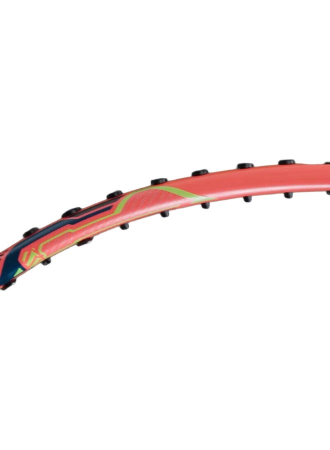 Li-Ning Badminton Racket Xiaozhanji 9000 Xiaoma Da Full Carbon Ultra-Light Control Single Racket, Fluorescent Fruit Pink, 4U - Image 3