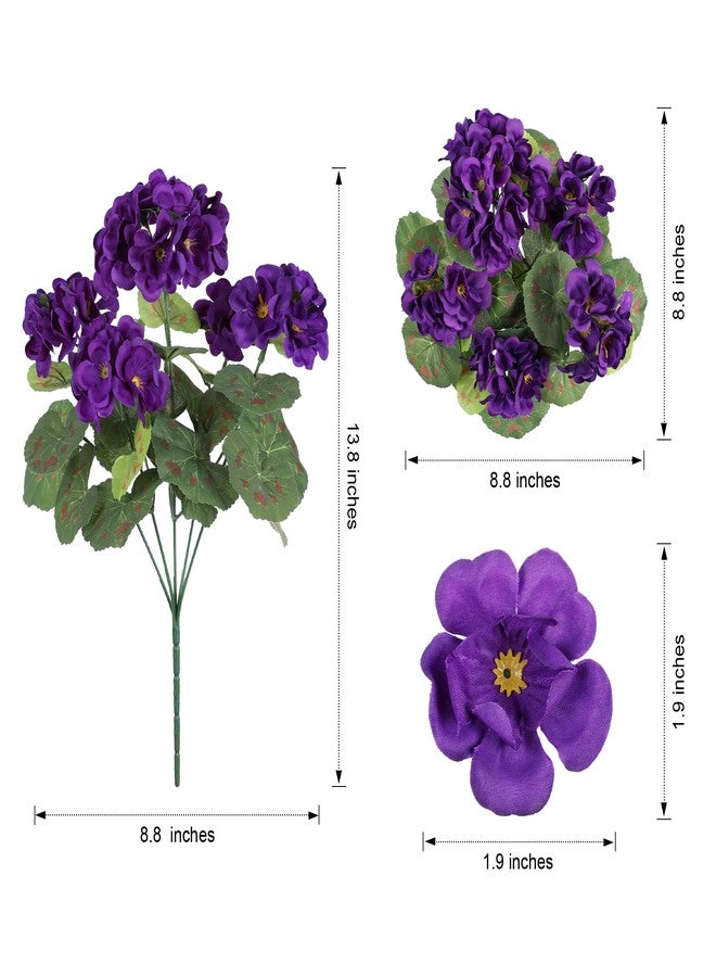 HyeFlora Artificial Geranium Fake Flowers for Outdoors Decoration, 6 Bundles Silk Geraniums Flower UV Resistant Look Real Faux Plants for Front Door Garden Porch Planter Patio Balcony Yard Indoor Home, Mix - Image 5