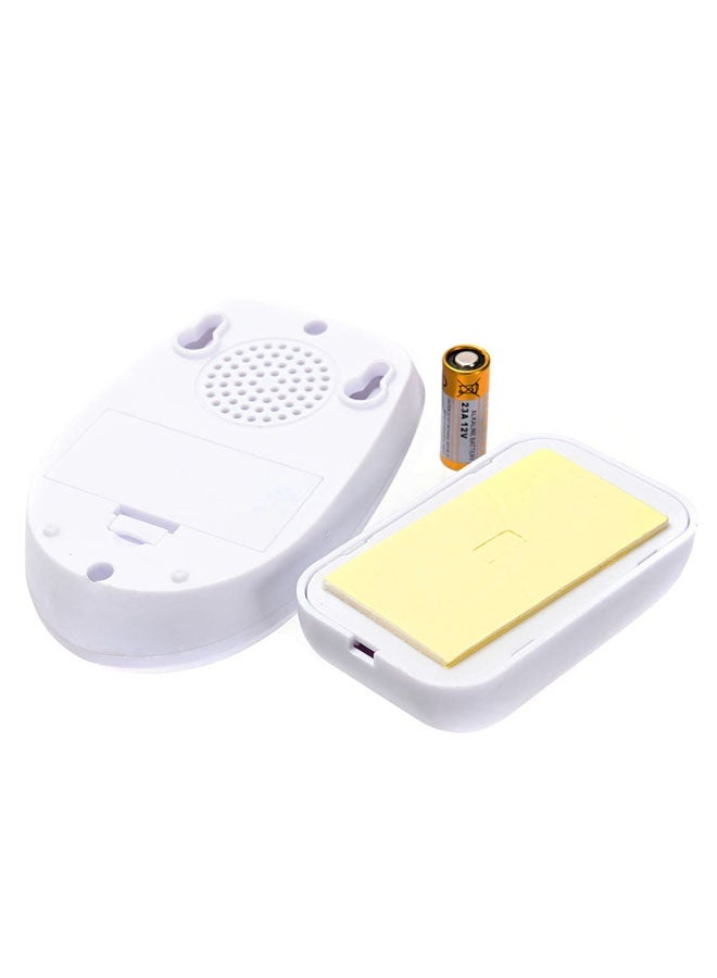 LAWAZIM Wireless Doorbell - Battery Operated Doorbell Kit with 1 Transmitter, 1 Receiver, Battery, Adjustable Volume and Chime - Ideal for Home, Office, Apartment, Shop, and Classroom Use - White I - Image 3