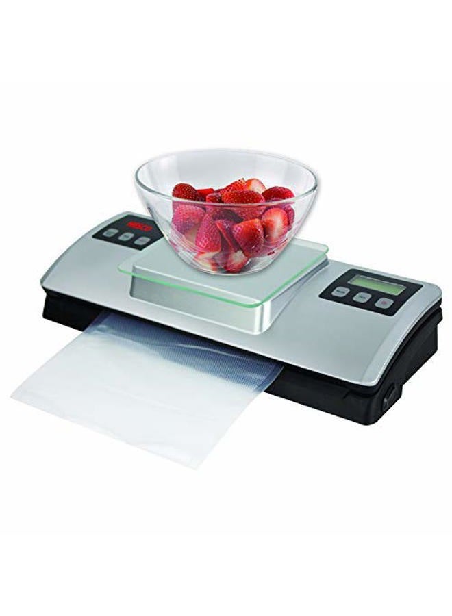 Nesco VSS-01 Automatic Food Vacuum Sealer with Digital Scale and Bag Starter Kit, Silver - Image 4