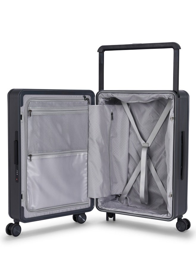 LIMRA Travel Bag From Limra Made Of PC Cabin Carry Check-In Luggage Trolley Size 20 inch Grey Color  - Image 5