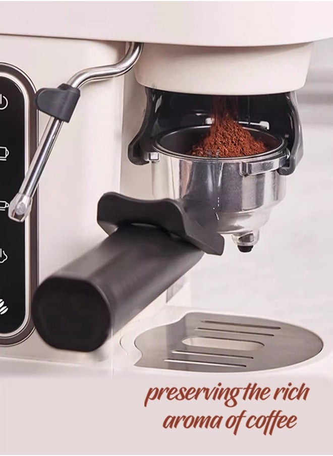 HiBREW - 20Bar Espresso Machine With Ginder 2 In 1 Semi Automatic Coffee Maker, Latte And Cappuccino Milk Frother Barista Pro For Home H14 - Image 1