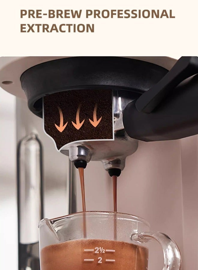 Hibrew 20Bar Espresso Machine With Ginder 2 In 1 Semi Automatic Coffee Maker, Latte And Cappuccino Milk Frother Barista Pro For Home H14 - Image 4