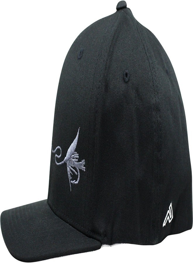 LINDO Flexfit Pro Style Hat - Fly Fishing (Black-sm) - Image 2