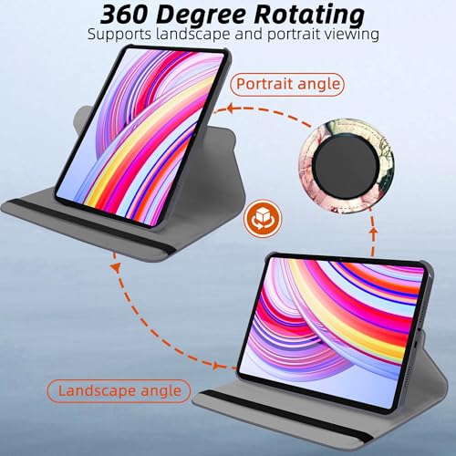 TGK Rotating Flip Cover for Redmi Pad Pro 12.1 inch Case/Poco Pad 12.1 inch Tablet Printed Cases (Roses) - Image 2