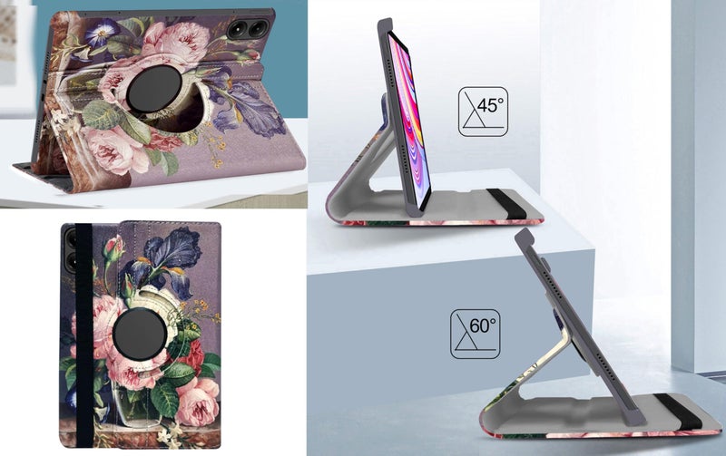 TGK Rotating Flip Cover for Redmi Pad Pro 12.1 inch Case/Poco Pad 12.1 inch Tablet Printed Cases (Roses) - Image 3