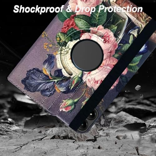 TGK Rotating Flip Cover for Redmi Pad Pro 12.1 inch Case/Poco Pad 12.1 inch Tablet Printed Cases (Roses) - Image 5