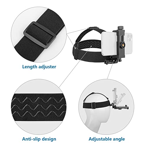 ChromLives Phone Strap Mount Set, Chest Strap Mounts+Head Mount +Phone Neck Holder,3 in 1 Hands Free Phones Holder for Neck Head Chest Compatible with iPhone,Gopro Hero and More - Image 4