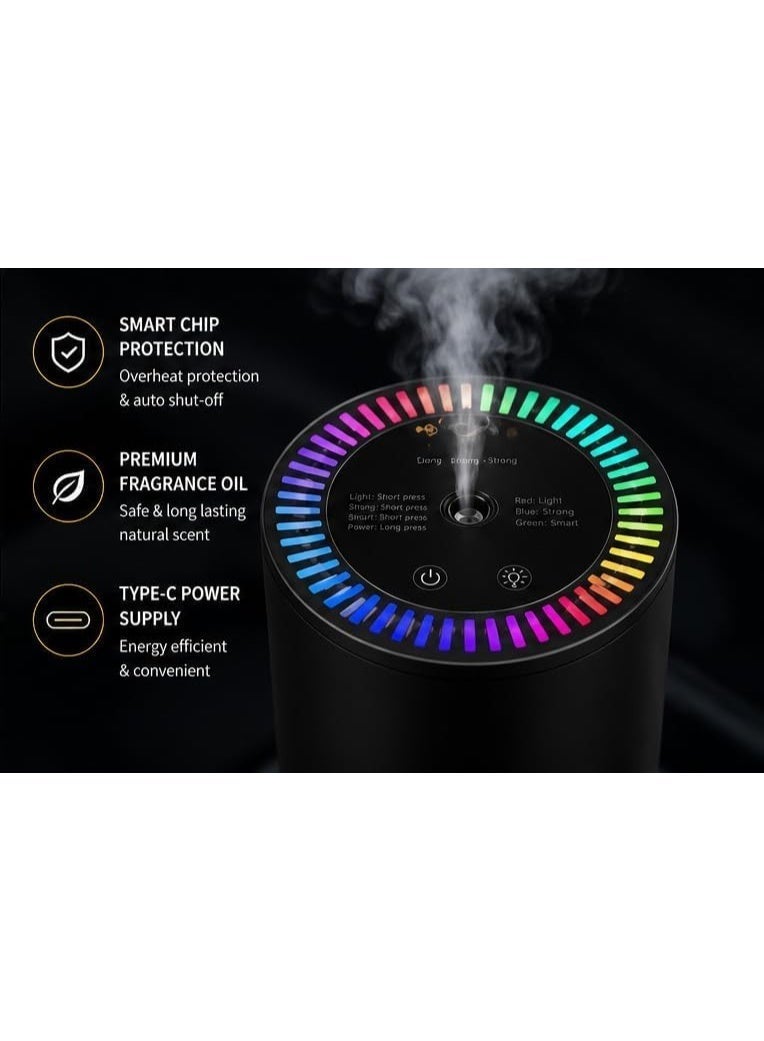 Alayjah, Car Fragrance with LED and Laser Roof Lights, 3 Modes (Normal/Strong/Home),Dual Function Air Freshener and Ambient Light, Enhances Car Smell and Style 10800030 - Image 4