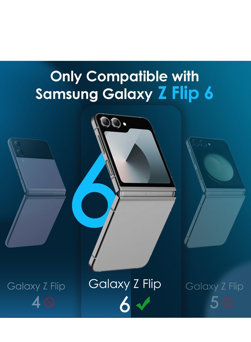 Front Screen Protector for Samsung Galaxy Z Flip 6 Tempered Glass Film with Easy Installation Tool Case-Friendly HD Clear 3-Pack - Image 2