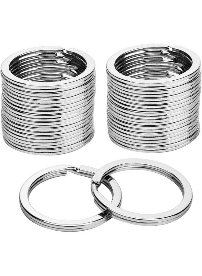Evaluemart 30 Pcs Round Shape Key Rings 25 MM Dia, Flat Key Chain Rings Metal Split Ring for organizing Keys(Pack of 30) - Image 2