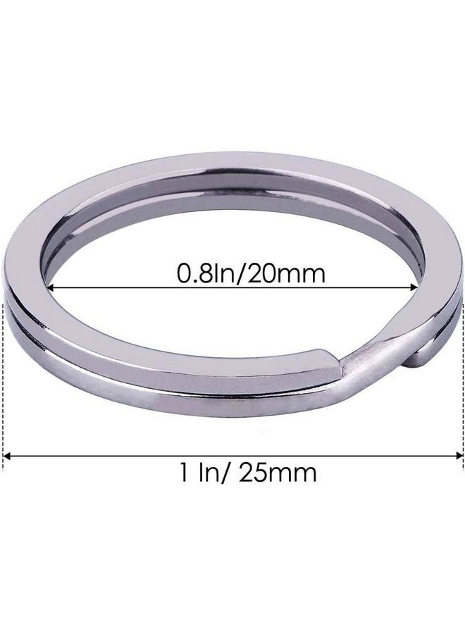 Evaluemart 30 Pcs Round Shape Key Rings 25 MM Dia, Flat Key Chain Rings Metal Split Ring for organizing Keys(Pack of 30) - Image 5