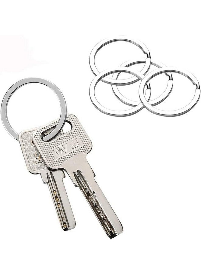 Evaluemart 30 Pcs Round Shape Key Rings 25 MM Dia, Flat Key Chain Rings Metal Split Ring for organizing Keys(Pack of 30) - Image 3
