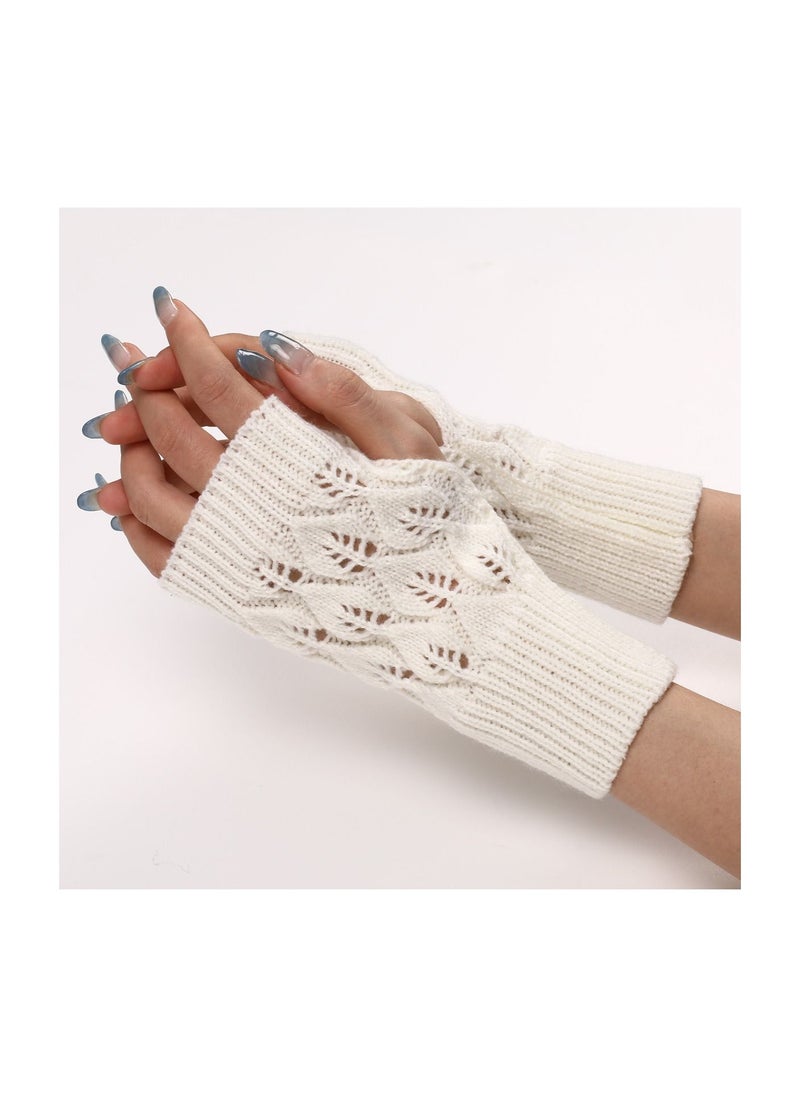 Loquat Fingerless Cotton Polyester Gloves Sleeves 