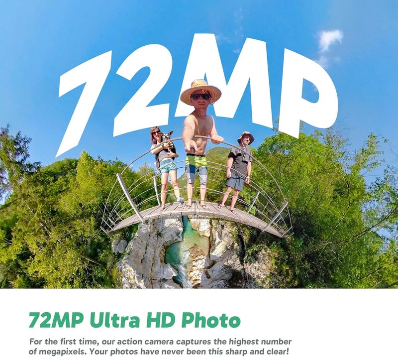 Akaso 360 Weatherproof 360° Action Camera - 5.7K 360 Video with 1/2" 48MP Sensors, 72MP 360 Photo, 360-SuperSmooth, Invisible Selfie Stick, 360° Horizon Lock, AI Tracking with 256GB MicroSD Card - Image 5