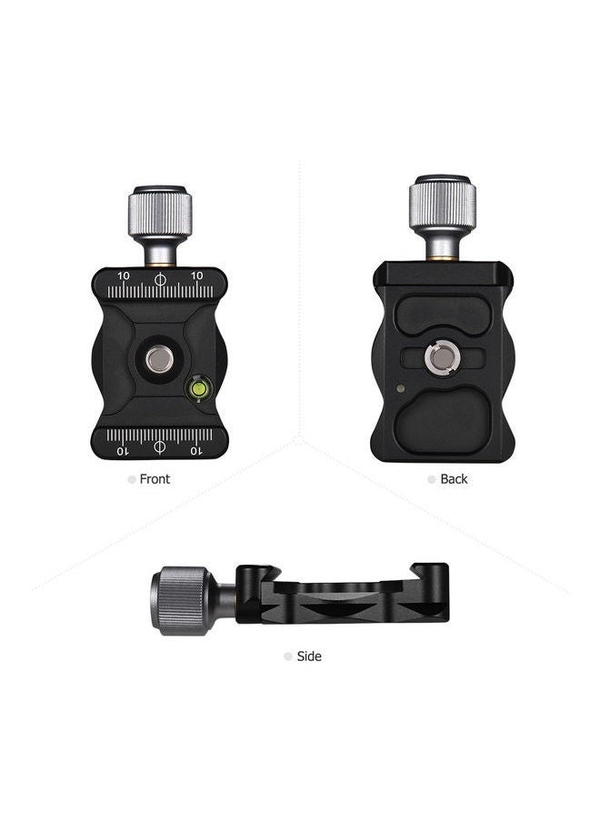 NIBEMINENT Quick Release Arca Type Camera Clamp for Tripods and Ballhead with Bubble Level Black  - Image 3