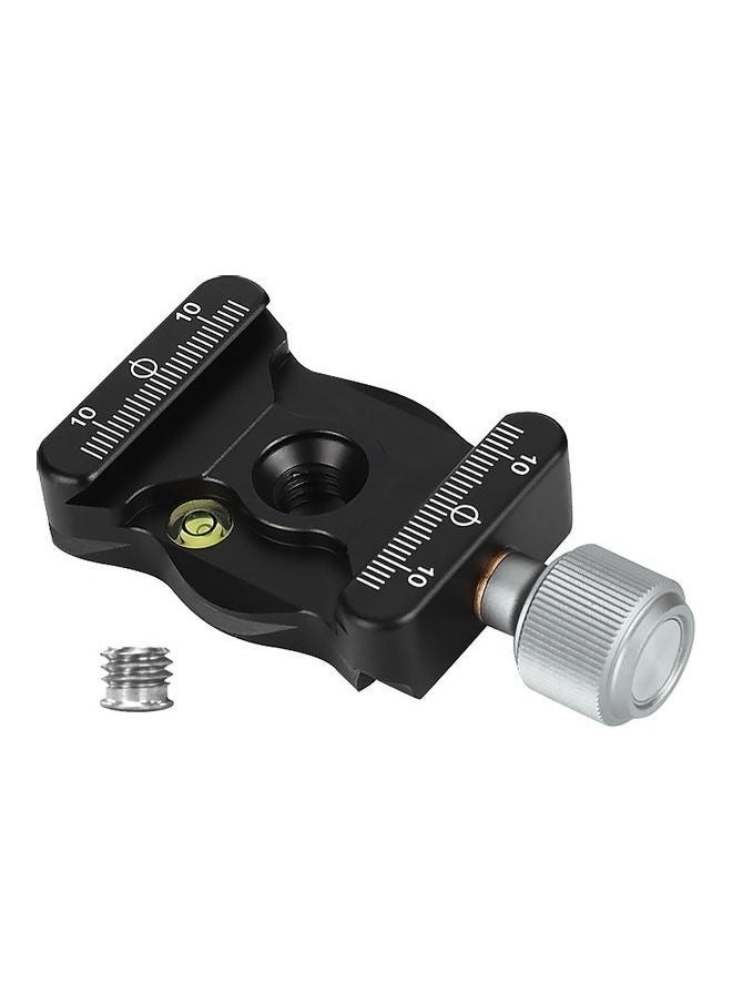 NIBEMINENT Quick Release Arca Type Camera Clamp for Tripods and Ballhead with Bubble Level Black  - Image 2