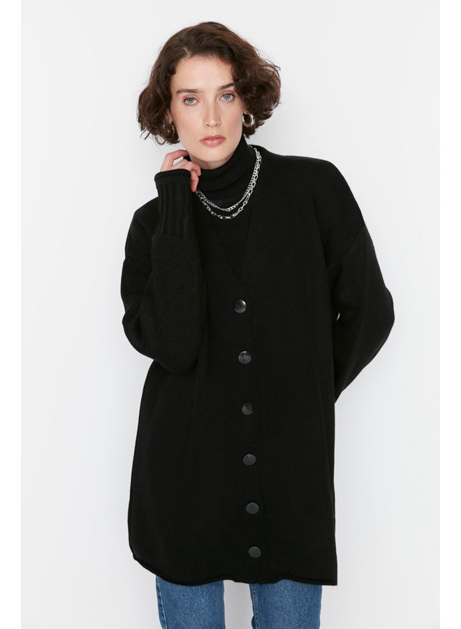 trendyol Cardigan - Black - Relaxed - Image 1