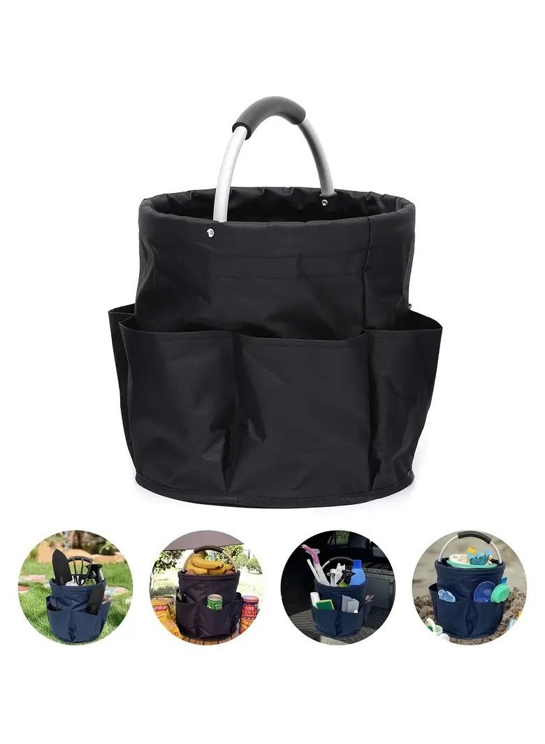 general Foldable Multi-Functional Handheld Basket Large Capacity Picnic Basket Outdoor Camping Storage Basket Garden Tool Basket Travel Toiletries Storage Basket - Image 3