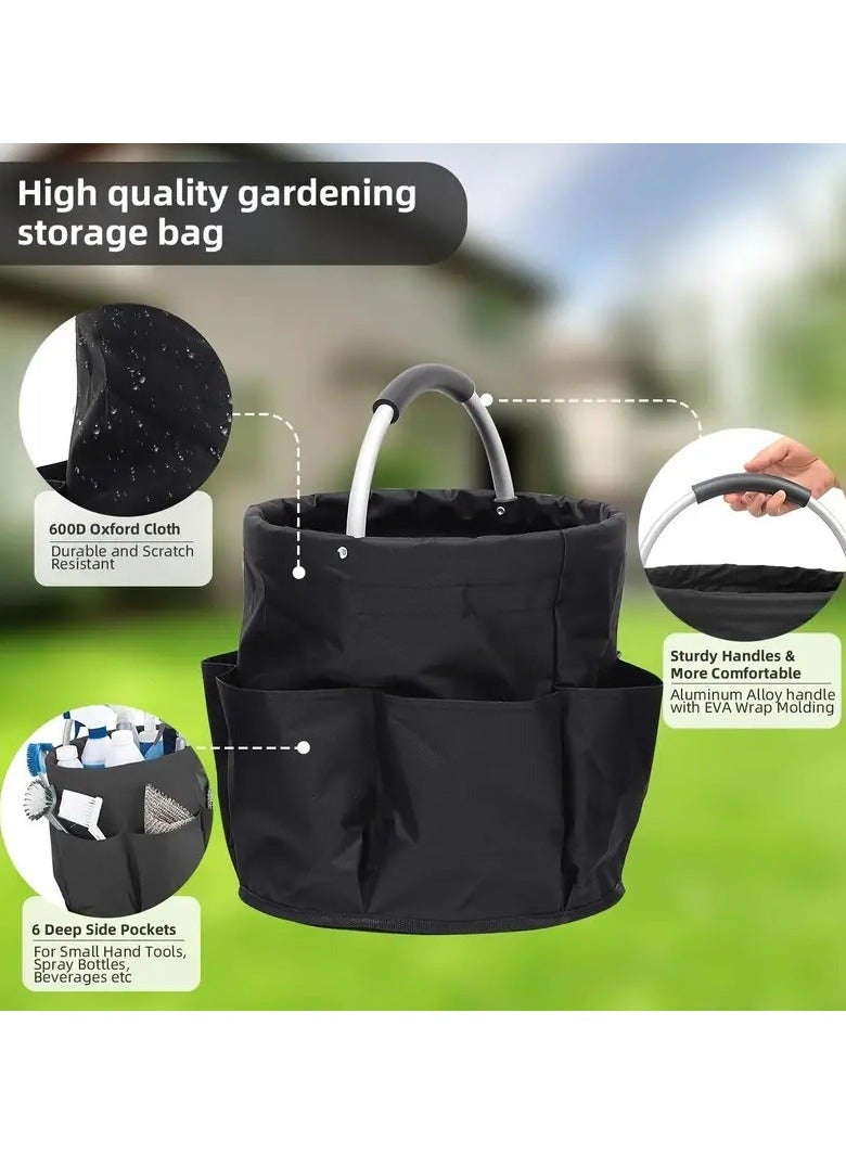 general Foldable Multi-Functional Handheld Basket Large Capacity Picnic Basket Outdoor Camping Storage Basket Garden Tool Basket Travel Toiletries Storage Basket - Image 2