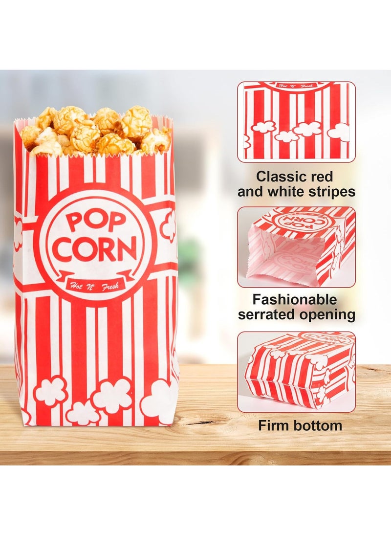 Generic - Paper Popcorn Bags,1oz Popcorn Bags Small Individual Servings, Paper Popcorn Bags Bulk for Popcorn Machine, Party, Movie Nights, Carnival Party - Image 1
