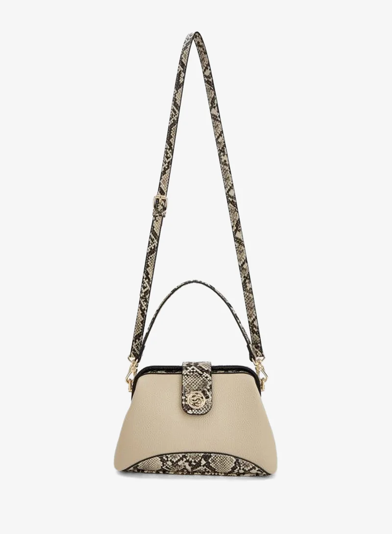 سيليست Colourblock Crossbody Bag With Adjustable Strap And Button Closure