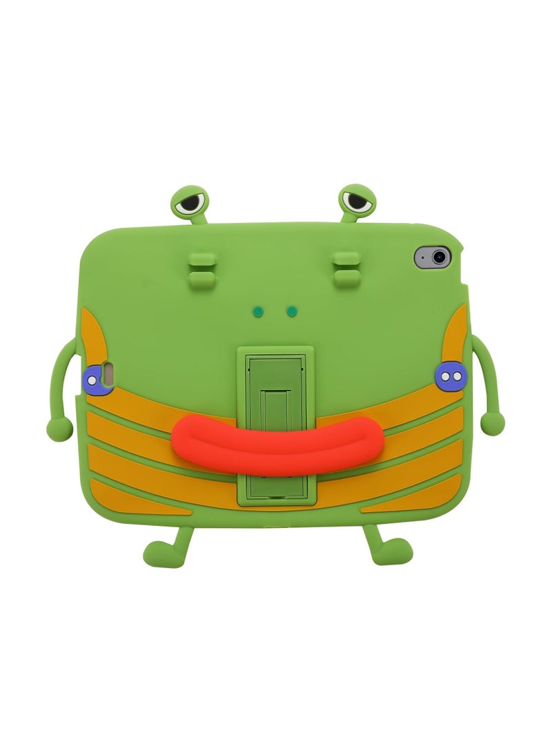 عام حافظة لجهاز iPad Air 5th/Air 4th Generation مقاس 10.9 بوصة 2022/2020، حافظة من السيليكون الناعم للأطفال والمراهقين والأولاد والبنات والنساء السجق والفم الضفدع مع مسند/حامل فتحة قلم - Image 1