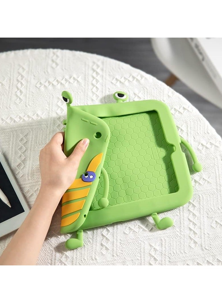 عام حافظة لجهاز iPad Air 5th/Air 4th Generation مقاس 10.9 بوصة 2022/2020، حافظة من السيليكون الناعم للأطفال والمراهقين والأولاد والبنات والنساء السجق والفم الضفدع مع مسند/حامل فتحة قلم - Image 4