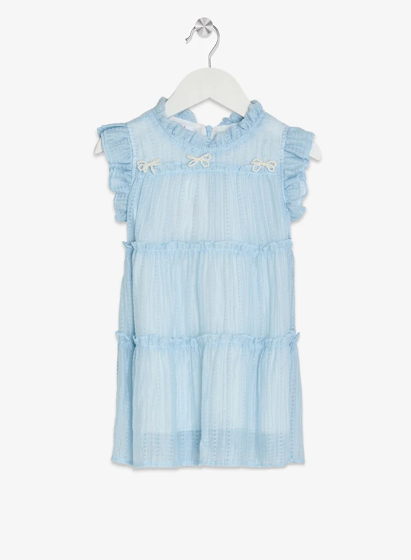 بنياتا فستان مناسبات بكشكش