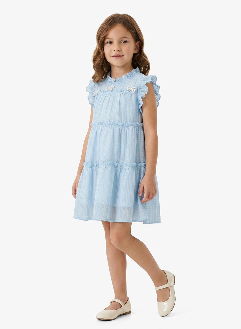 Pinata Blue Frill Occasion Dress - Image 1